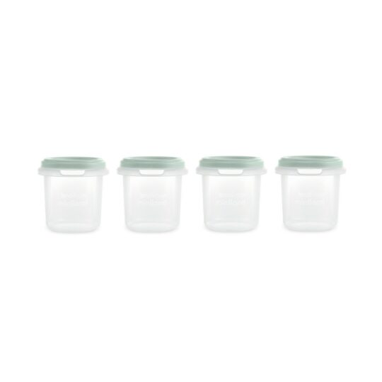 Miniland Dolce Hermeticky uzatvárateľné nádoby na potraviny, 4x200 ml, mätová