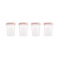 Miniland Dolce Hermeticky uzatvárateľné nádoby na potraviny, 4x250 ml, ružová