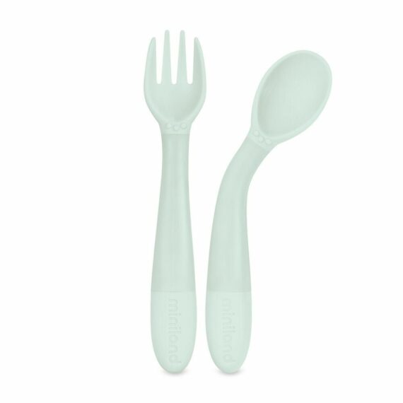 Miniland Dolce 5-dielny set na jedenie pre deti, okrúhly, mätový