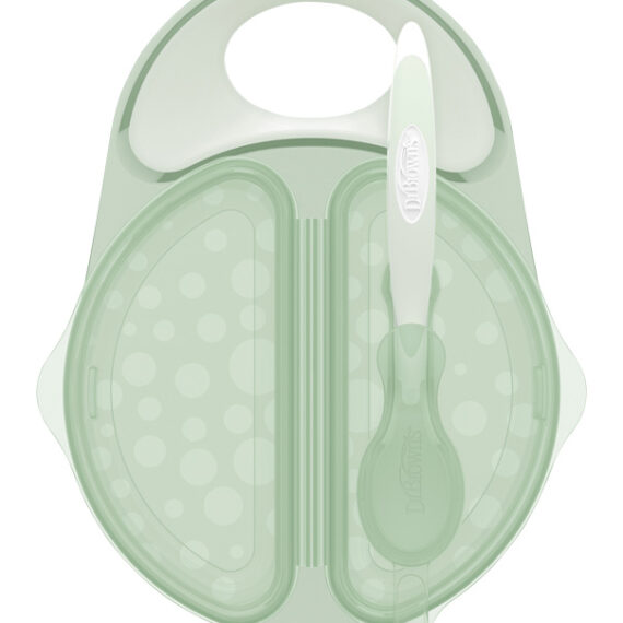 DR.BROWN'S Miska cestovná s lyžičkou 4m+, 4ks TF010-P3