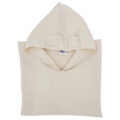 EKO Pončo mušelínové s kapucňou a uškami Latte 75x120 cm