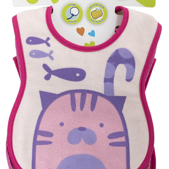 CHICCO Podbradník bavlnený nepremokavý- pink 2ks, 6m+