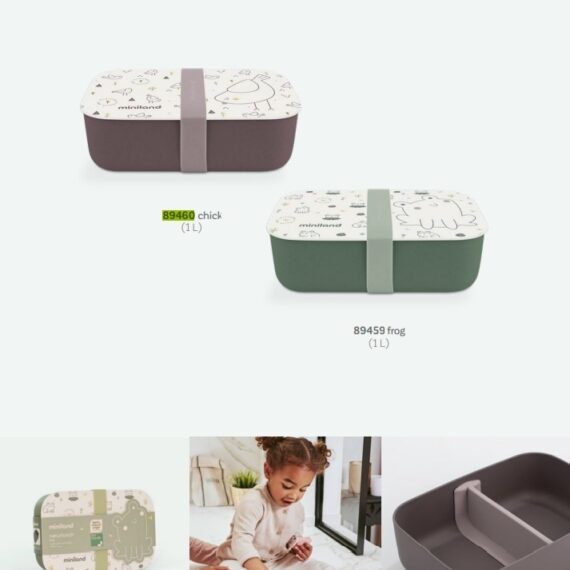 MIniland ECO-friendly Box na uloženie jedla/desiaty, 1L, Vtáčik