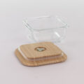 Miniland ECO-friendly Sklenené štvorcové nádoby 2x210 ml s izotermickou taškou, Vtáčik