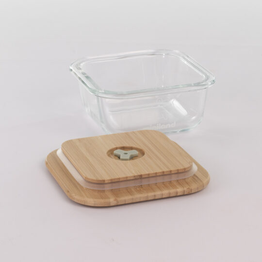 Miniland ECO-friendly Sklenené štvorcové nádoby 2x210 ml s izotermickou taškou, Vtáčik