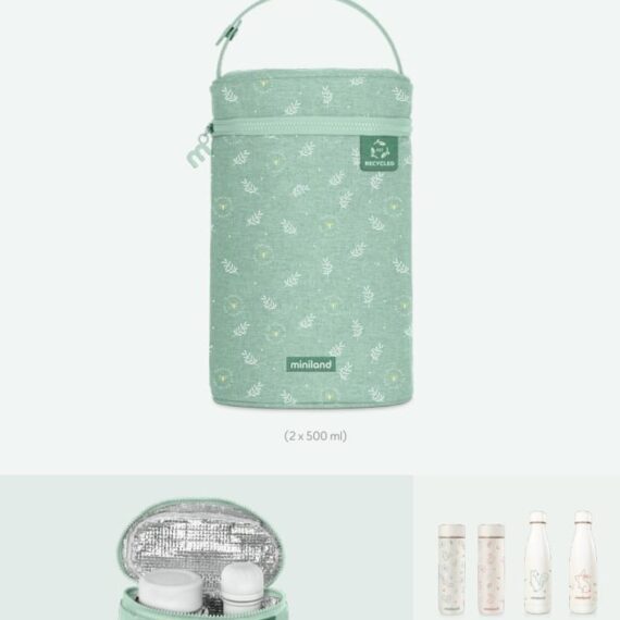 MIniland ECO-friendly Termoobal na termosky/fľašky, 500 ml, mätová