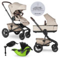 EASYWALKER Kočík kombinovaný Jimmey Explore Pearl Taupe AIR + KIDDY Evoluna i-size 2 + Základňa