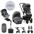 EASYWALKER Set XXL Kočík Harvey3 Fossil Grey + KIDDY Evoluna i-size 2