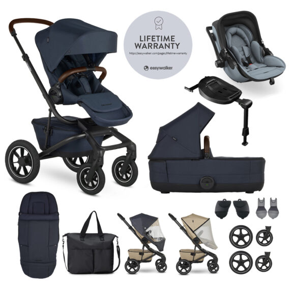 EASYWALKER Set XXL Kočík Jimmey Air Indigo Blue + KIDDY Evoluna i-size 2