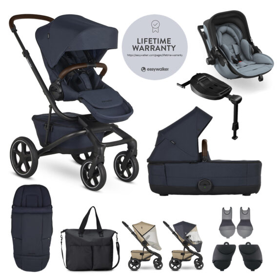 EASYWALKER SET XXL Kočík Jimmey Indigo Blue + KIDDY Evoluna i-size 2