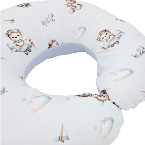 EKO Vankúš na dojčenie malý Velvet Pilot Bear 60x60cm