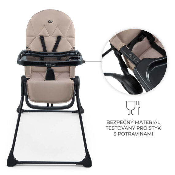 KINDERKRAFT Stolička jedálenská Binci Beige