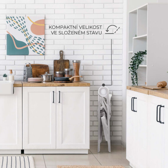 KINDERKRAFT Stolička jedálenská Binci Light Grey