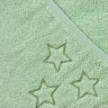 XKKO Organic BIO Bavlnená froté osuška s kapucňou 90x90 - Mint Stars