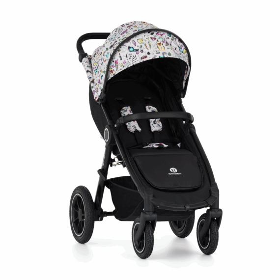 PETITE&MARS Kočík športový Street2 Air Black Limited 100 Tattoo