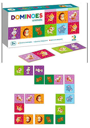 DoDo Domino Animals Hra Domino - zvieratká 29 ks
