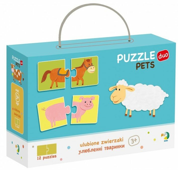 DoDo Puzzle Duo Pets 12x2 dieliky