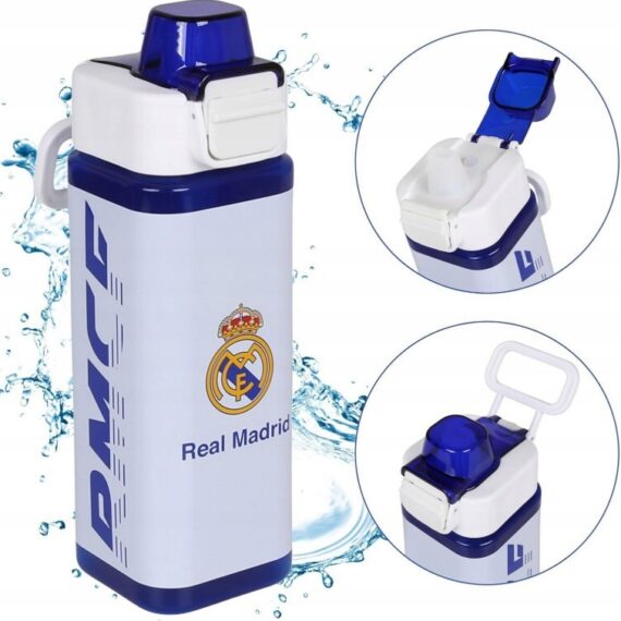 Kids Euroswan Štvorcová fľaša s uchom 500ml - Real Madrid