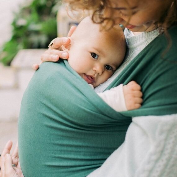 BOBA Wrap Bio Šatka na nosenie pre bábätká, zelená