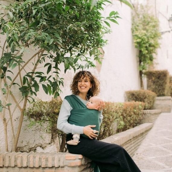 BOBA Wrap Bio Šatka na nosenie pre bábätká, zelená