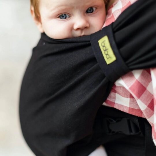 BOBA Bliss 2v1 Detský nosič, čierny