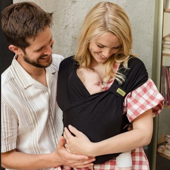 BOBA Bliss 2v1 Detský nosič, čierny