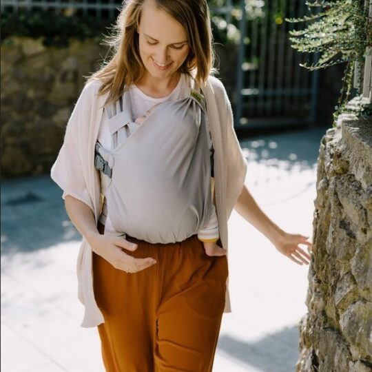 BOBA Bliss V2 Detský nosič, svetlo šedá