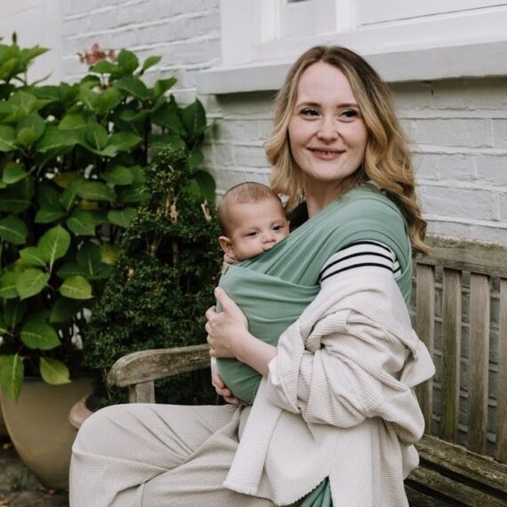 BOBA Wrap Šatka na nosenie detí, zelená