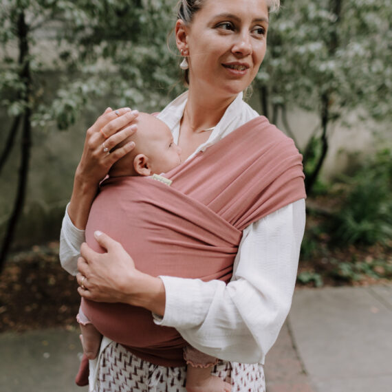 BOBA Wrap Šatka na nosenie detí, špinavo ružová