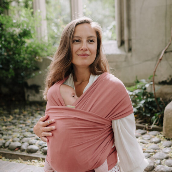 BOBA Wrap Šatka na nosenie detí, špinavo ružová