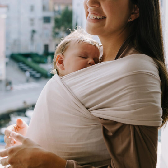 BOBA Wrap Šatka na nosenie detí, bio béžová