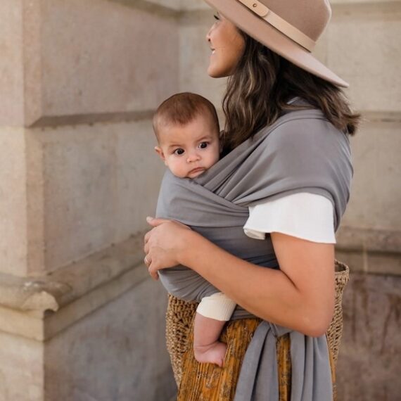 BOBA Wrap Šatka na nosenie detí, tmavošedá