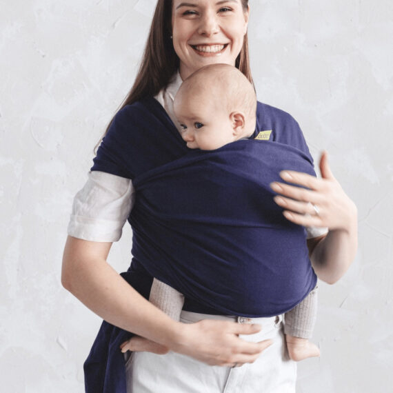 BOBA Wrap Šatka na nosenie detí, námornícka modrá