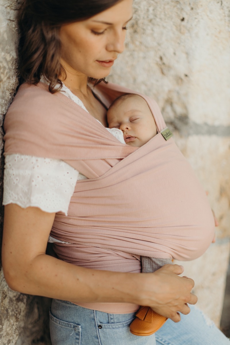 BOBA Wrap Šatka na nosenie detí, svetloružová