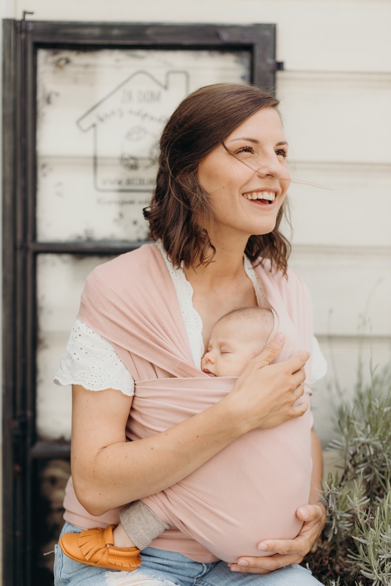 BOBA Wrap Šatka na nosenie detí, svetloružová