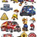 Nickelodeon Nástenná dekorácia Paw Patrol, Chase, Rubble, Marshall, Skye