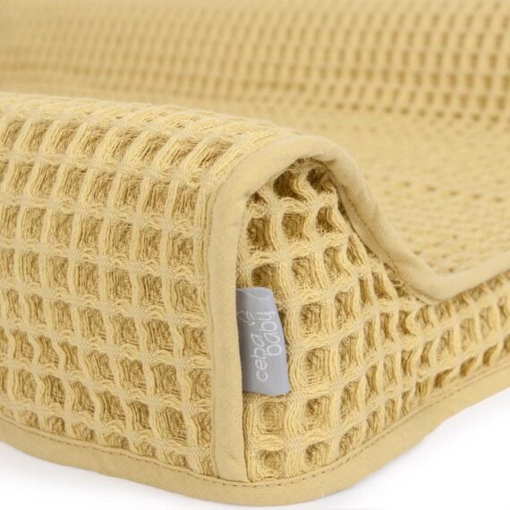 CEBA Poťah na prebaľovaciu podložku Waffle Line (50x70) Cream Gold Ceba