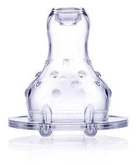 NUBY Cumlík na fľašu netečúci silikón 2ks 0m+