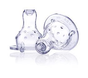 NUBY Cumlík na fľašu netečúci silikón 2ks 0m+