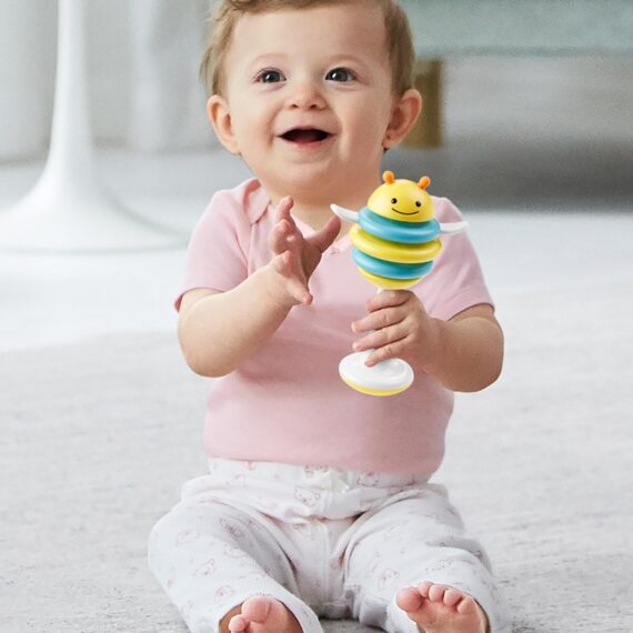 SKIP HOP Hračka Explore&More Clacker Včielka 3m+