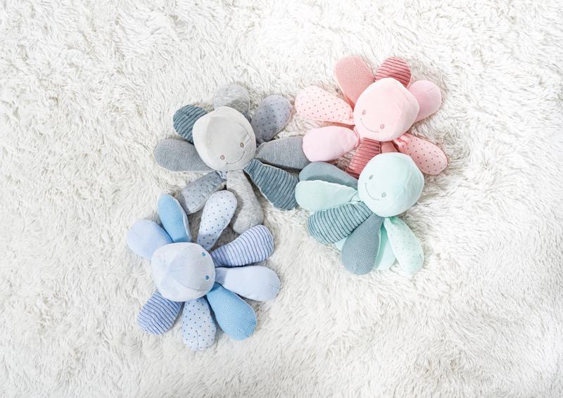 NATTOU Hračka chobotnička edukačná 8 aktivít Lapidou grey