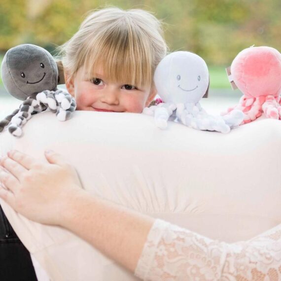 NATTOU Prvá hračka pre bábätka chobotnička PIU PIU Lapidou light pink 0m+