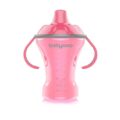 BABYONO Hrnček netečúci s tvrdým náustkom Natural Nursing 260 ml ružová