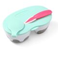 BABYONO Miska 2v1 uzatvárateľná, s lyžičkou 200+150 ml ružová 6m+