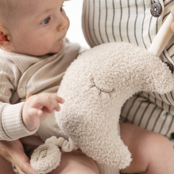 NATTOU Hračka hudobná Teddy mesiačik 25 cm, 0m+