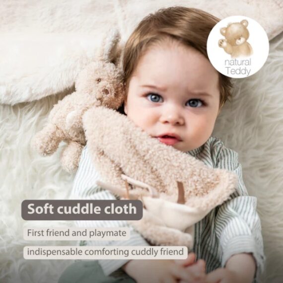 NATTOU Maznáčik plyšový Teddy zajačik 27 x 27 cm, 0m+