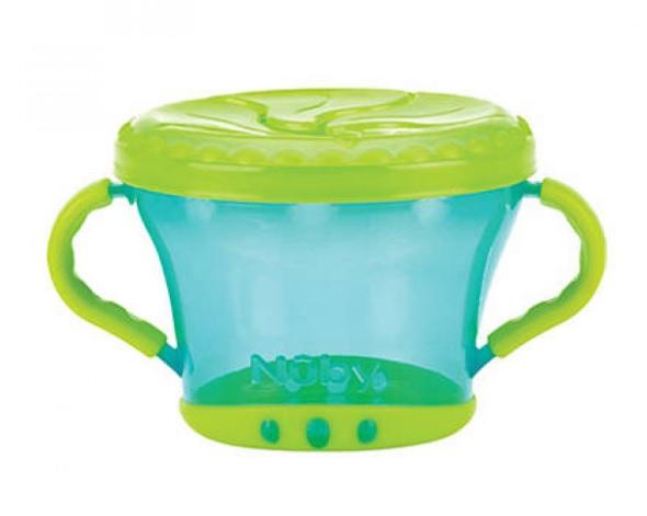 NUBY Miska s uškami na desiatu 12 m+, modrá