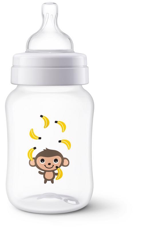 Philips AVENT Fľaša 260 ml Antikolik opica