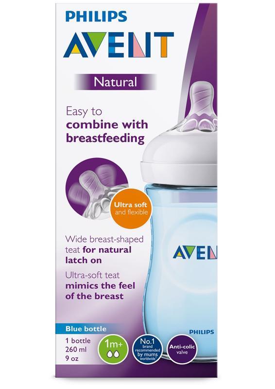 Philips AVENT Fľaša 260 ml Natural modrá