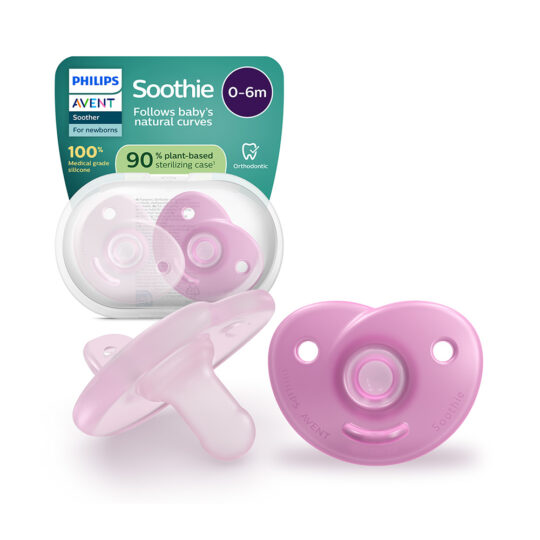 Philips AVENT Cumlík 0-6m Soothie dievča 2 ks